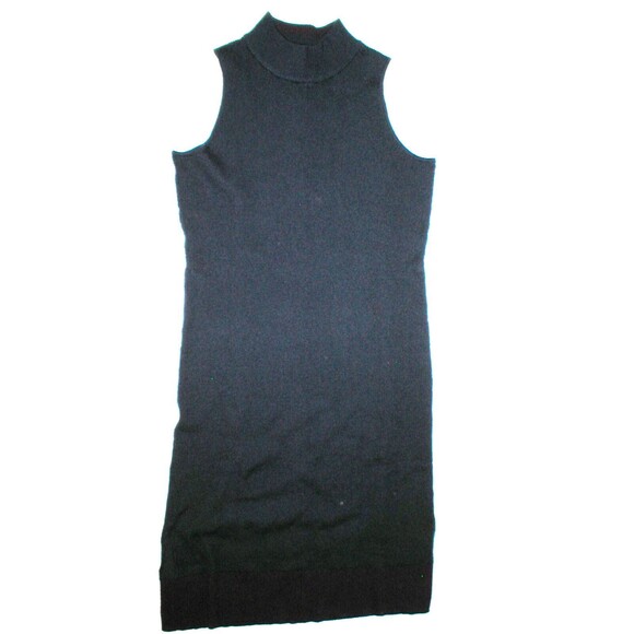 NWT New Womens Athleta L Sleeveless Sweater Dress Navy Dark Blue Purple Slits - Picture 3 of 7